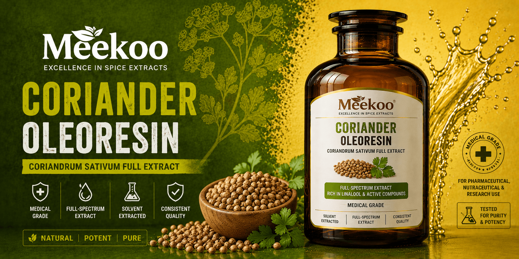 Coriander Oleoresin (Coriandrum sativum Full Extract) — Yumi One organic