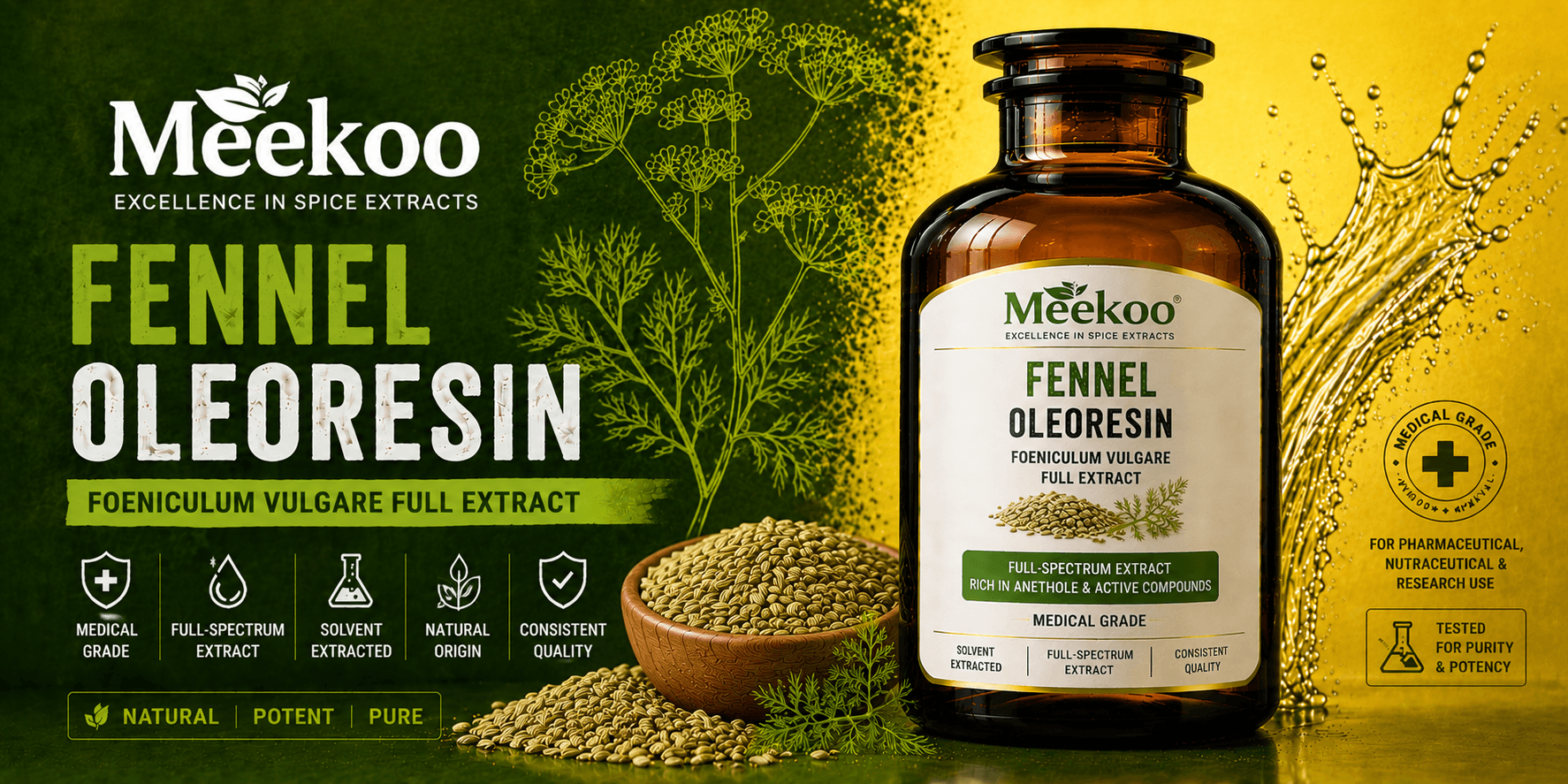 Fennel Oleoresin (Foeniculum vulgare Full Extract) — Yumi One organic
