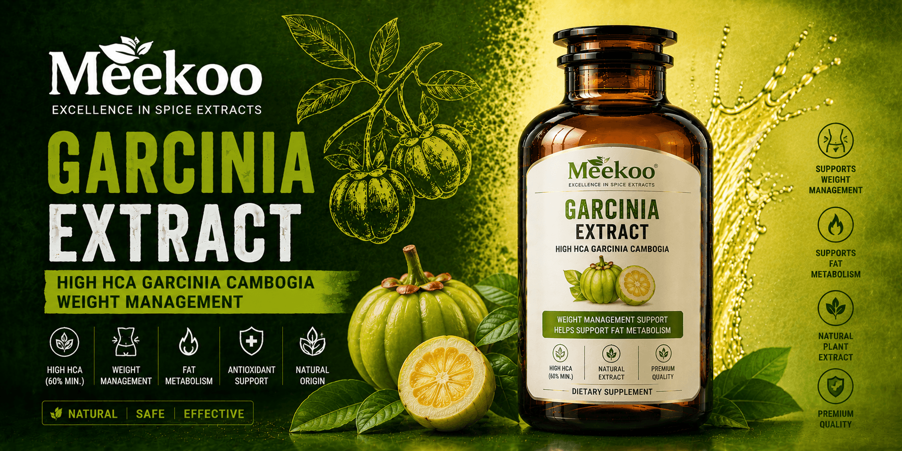 Garcinia Extract (High HCA Garcinia cambogia · Weight Management) — Yumi One organic