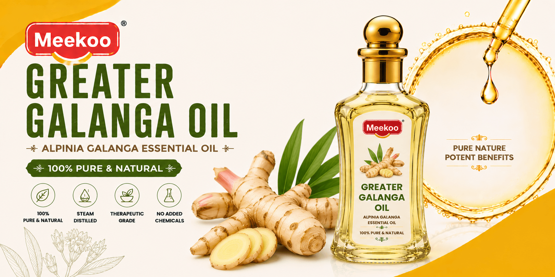 Greater Galanga Oil (Alpinia galanga Essential Oil) — Yumi One organic
