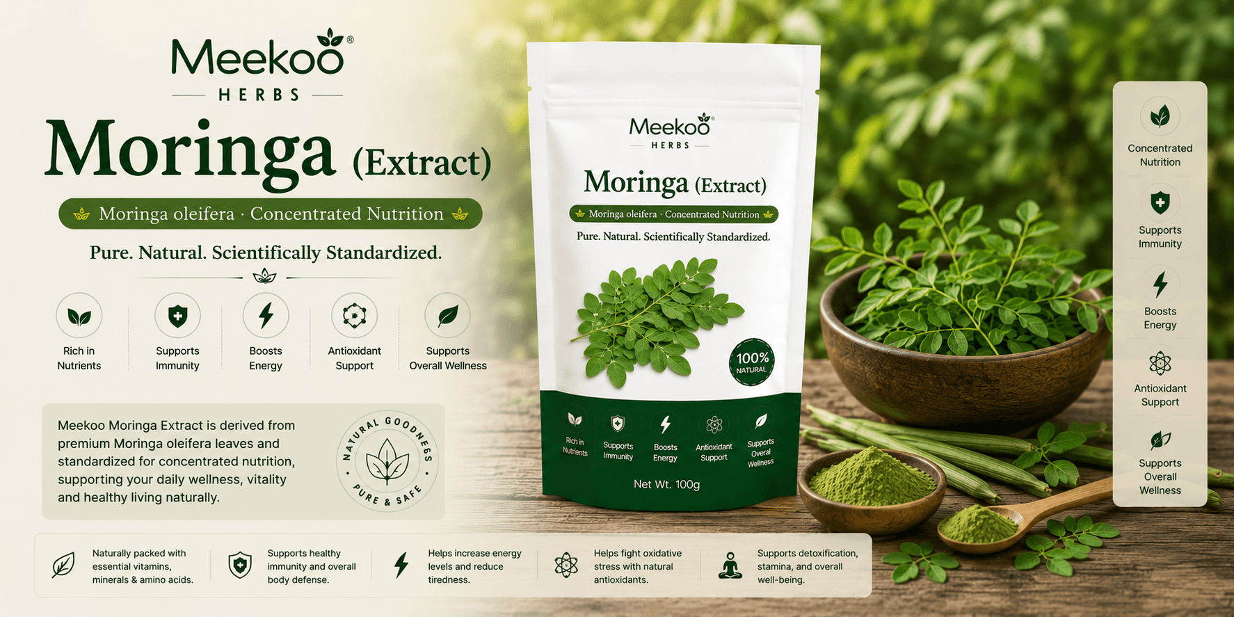 Moringa (Extract) (Moringa oleifera · Concentrated Nutrition) — Yumi One organic