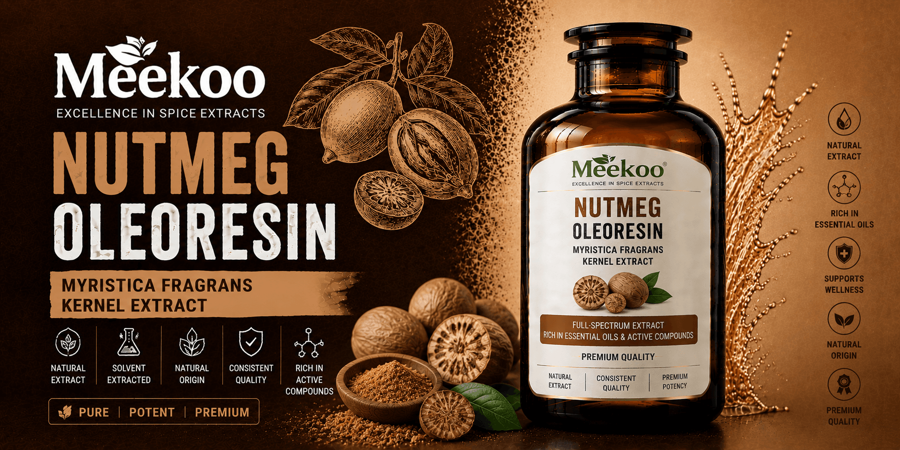 Nutmeg Oleoresin (Myristica fragrans Kernel Extract) — Yumi One organic