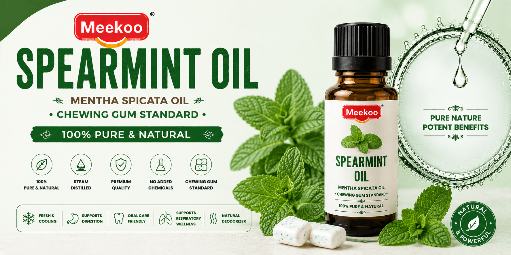 Spearmint Oil (Mentha spicata Oil · Chewing Gum Standard) — Yumi One organic