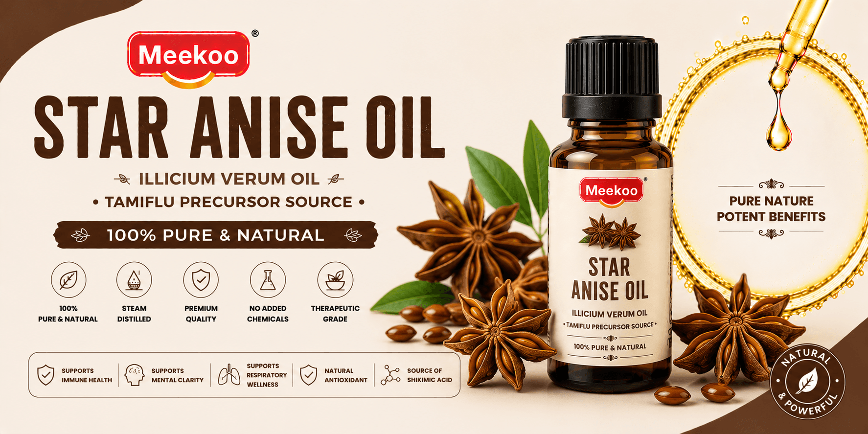 Star Anise Oil (Illicium verum Oil · Tamiflu Precursor Source) — Yumi One organic