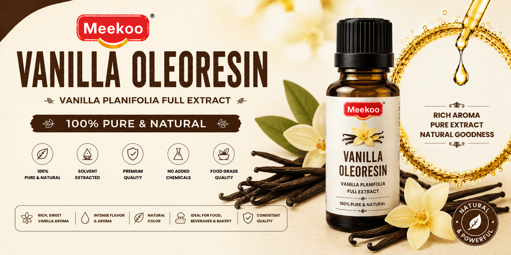 Vanilla Oleoresin (Vanilla planifolia Full Extract) — Yumi One organic